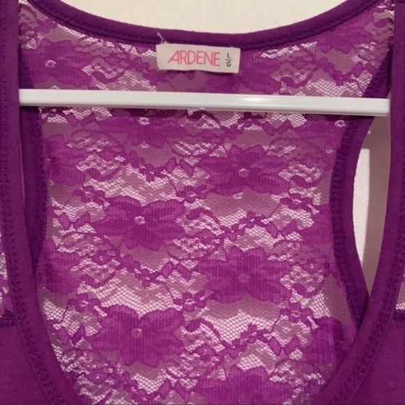 4/$20 Purple full lace back Indy sleaze tank - Picture 4 of 4